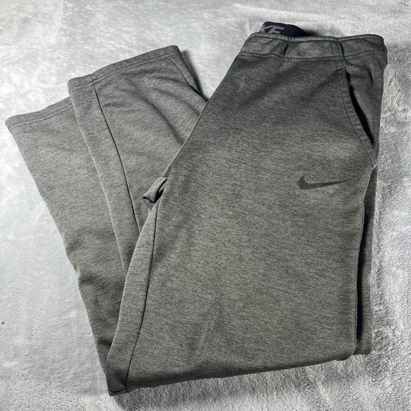 Nike Mens Medium Gray Training Pants Therma Fit Athletic Gym Workout Joggers - Picture 1 of 11